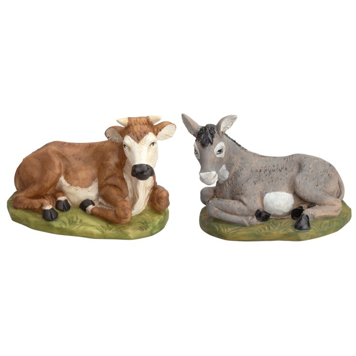 Set buey y asno Lux para estatuas cm 45 Euromarchi