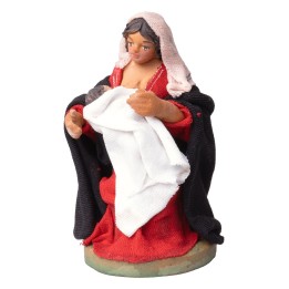Mujer sentada que amamanta serie 10 cm