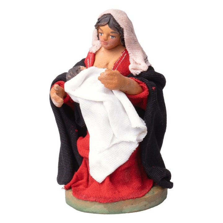Donna seduta che allatta serie 10 cm