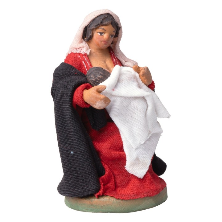 Seated woman nursing series 10 cm