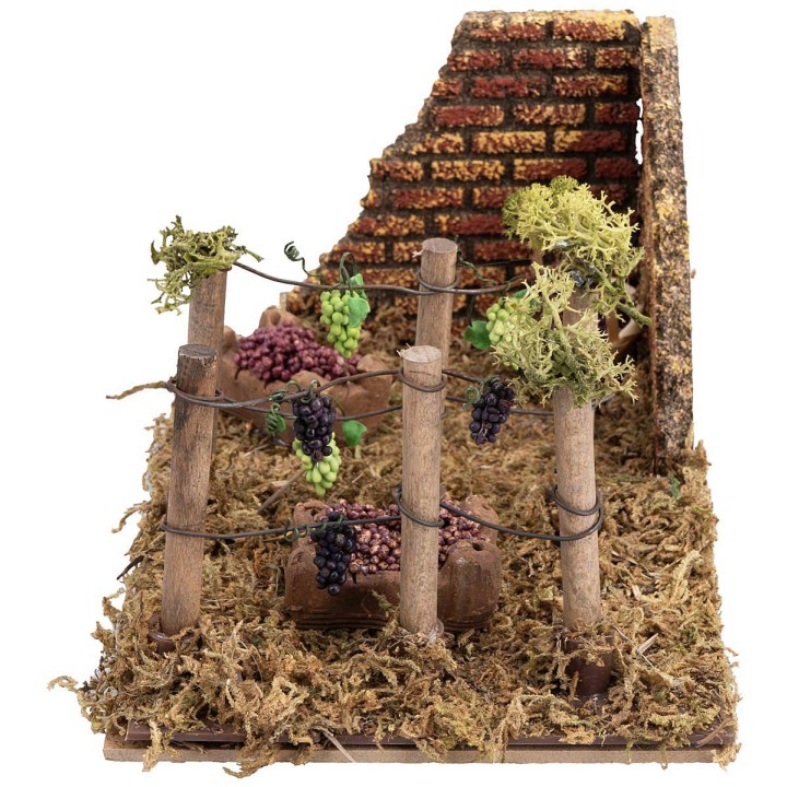 Vigneto con uva cm 20x14x10,5 h.