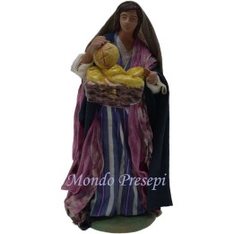 Woman with a basket of bread Lux 15 cm