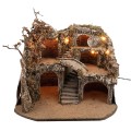 Pesebre Pascual iluminado con múltiples niveles cm 50x50x37 h