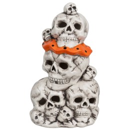 Pila di teschi in resina illuminati 27,5 cm