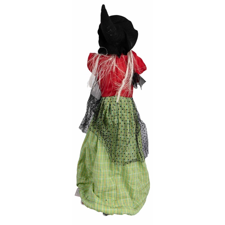 Witch with red and green lights and sounds 70 cm