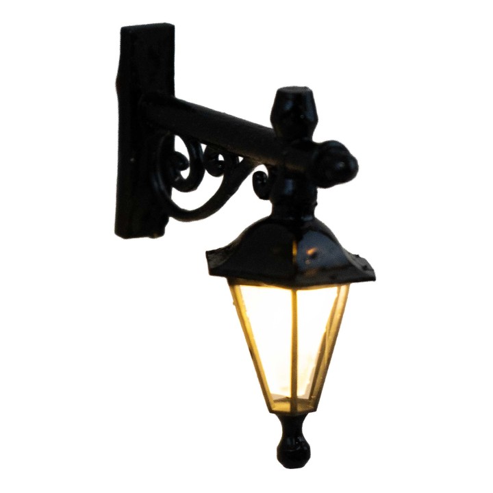 Linterna de pared cm 4x4,1 con luz led blanco cálido 12v