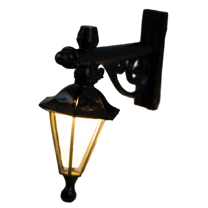 Linterna de pared cm 4x4,1 con luz led blanco cálido 12v
