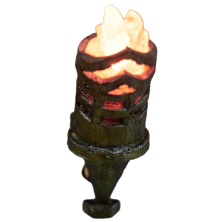 Torch h 7.3 cm flickering orange LED 12v