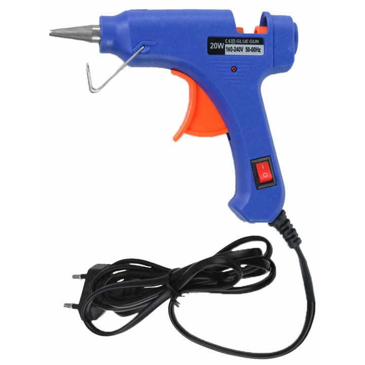 20W hot glue gun for 7-7.5 mm glue sticks with switch
