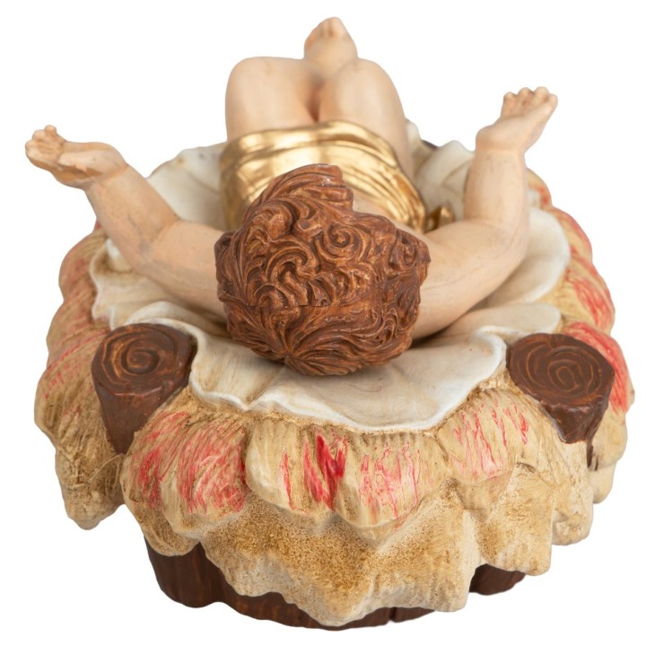 Baby Jesus in the cradle 30 cm Euromarchi series