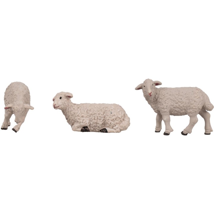 Set of 3 sheep for statues cm 10 Oliver
