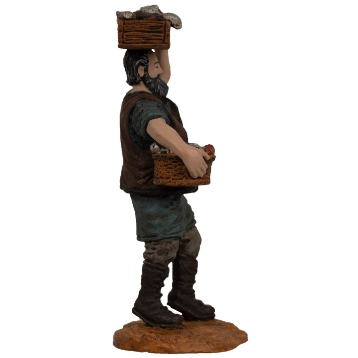 Fishmonger with boxes 10 cm Oliver
