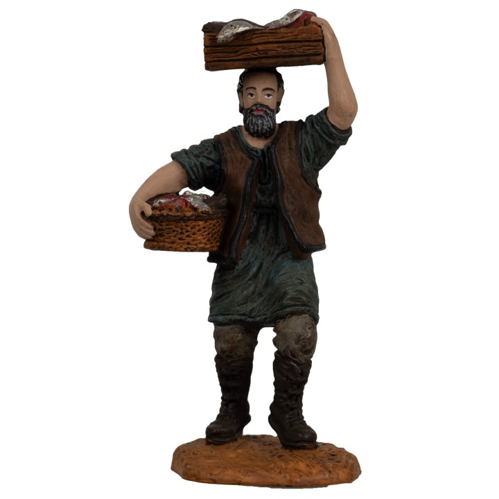 Fishmonger with boxes 10 cm Oliver