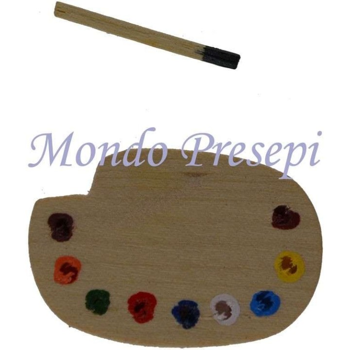Paleta de colores con pincel