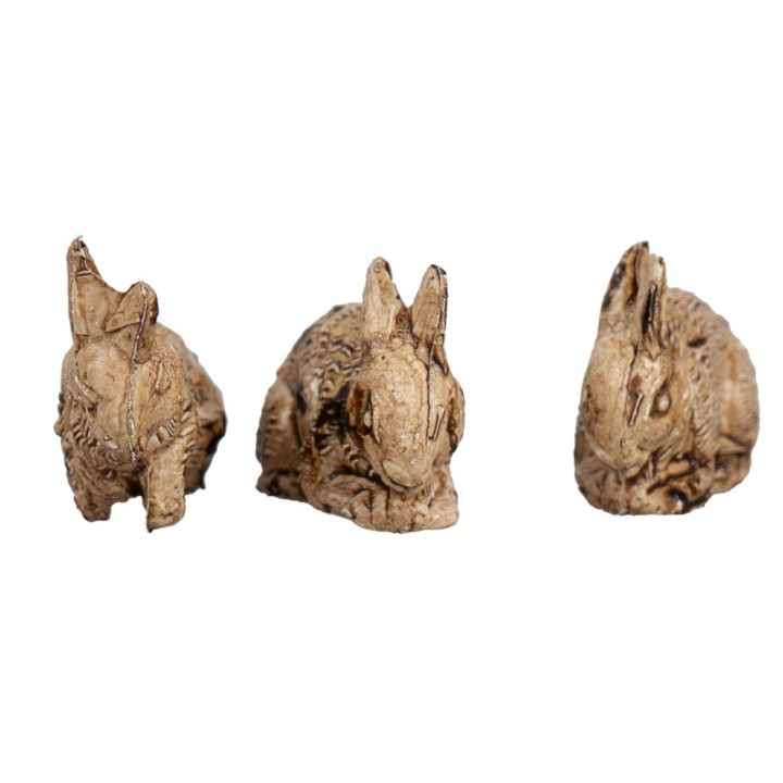 Set 4 pz cuccioli di coniglio con mamma -animali