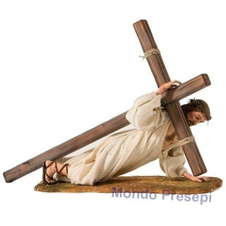 Jesus under the cross, 30 cm