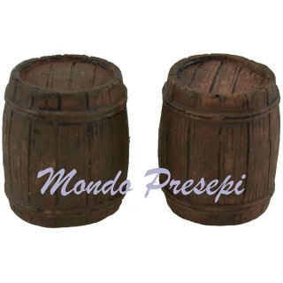 Set of 2 barrels resin cm 2x2,5 h.