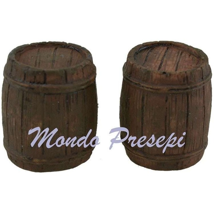Set of 2 barrels resin cm 2x2,5 h.
