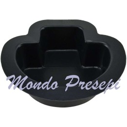 Bandeja semicircular grande de 14x14x5 cm h