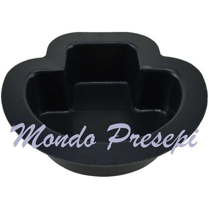 Bandeja semicircular grande de 14x14x5 cm h
