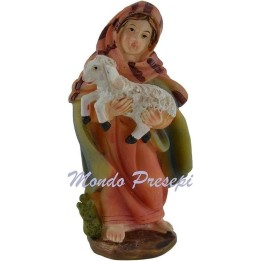 Pastorcilla con cordero de 9 cm