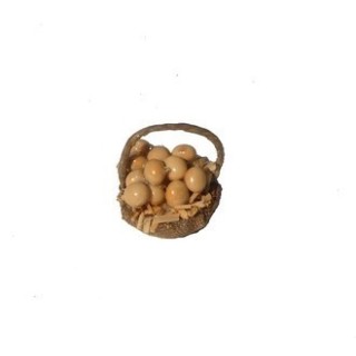 Cesta con huevos de 3 cm con 1 asa