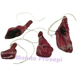 Conjunto de 4 piezas de carne surtidas para colgar