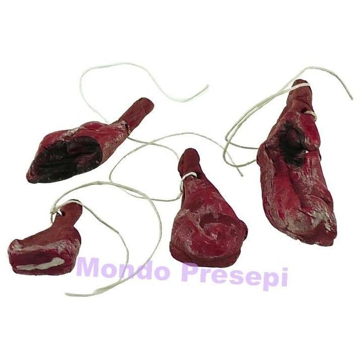 Conjunto de 4 piezas de carne surtidas para colgar