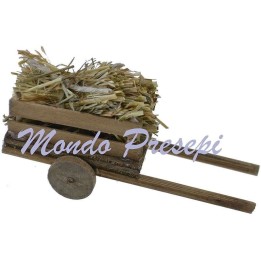 Cart with straw cm 9,5x4x4,5 h.