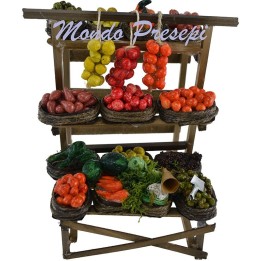 Bench with fruit and vegetables cm 12x13x16 h.