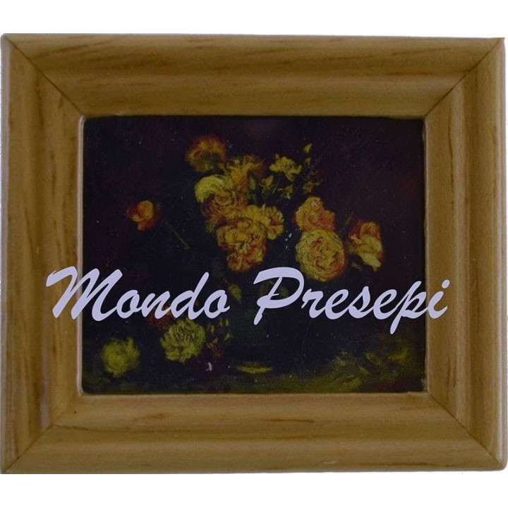Cuadro con flores cm 3,7x4,2