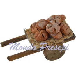 Carro con pan de 5,5x2,5x2,5 cm