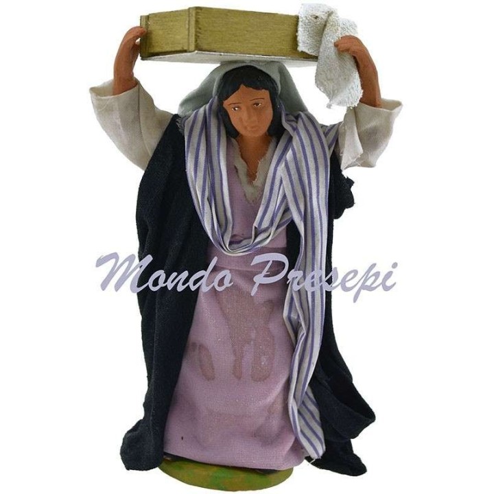 Mujer con caja de pan cm 12 Lux