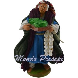 Man with vegetables and strain of garlic 12 cm Lux