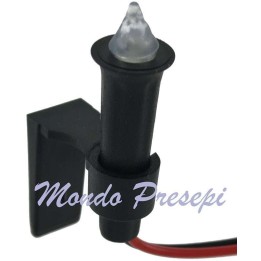 Fiaccola tremolante a led giallo 5 mm 12v. 