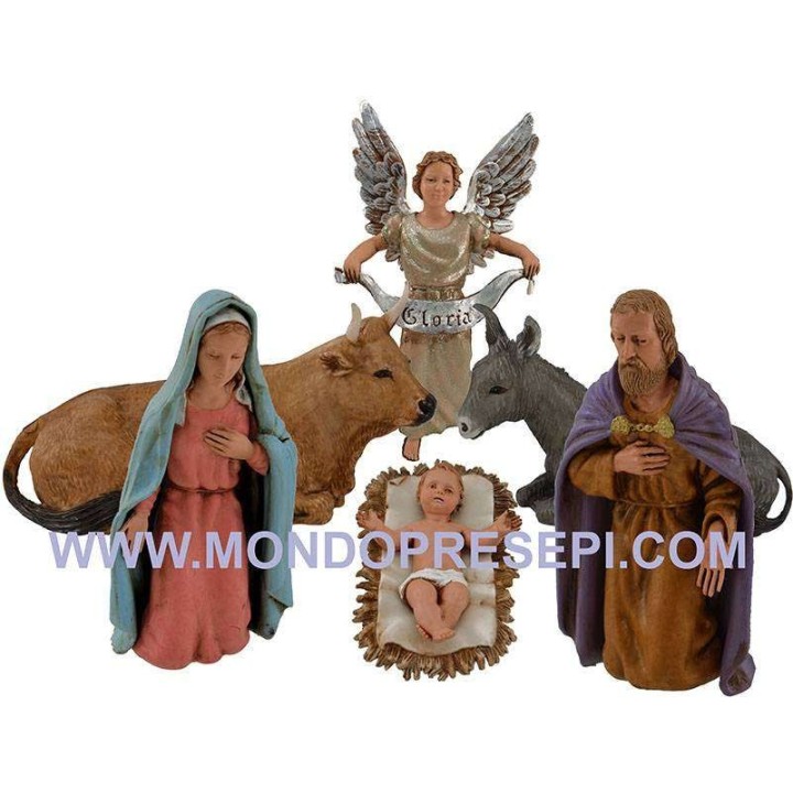 Conjunto de Natividad de 12 cm, 6 piezas, Landi Moranduzzo