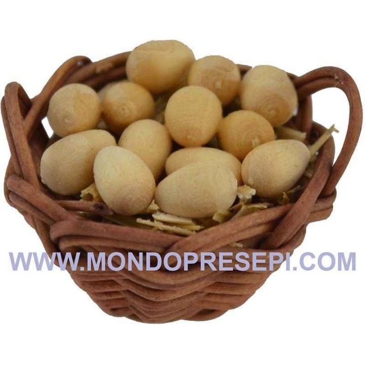 Cesta con huevos Ø 2 cm