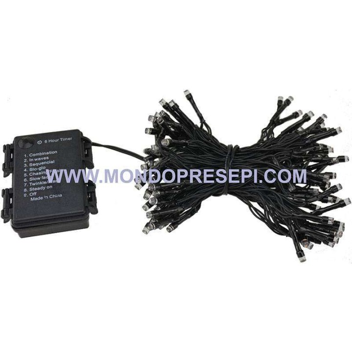 96 Led luce fredda con timer e 8 giochi di luce