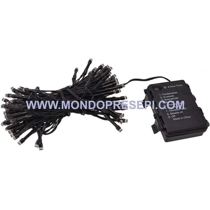 96 Led colorati multicolore con timer e 8 giochi di luce