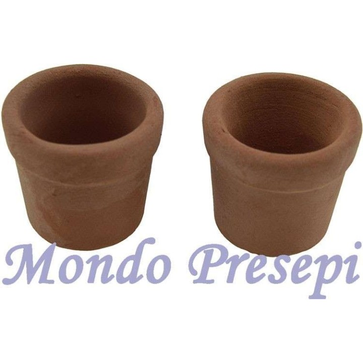 Set 2 vasi in terracotta ø 1,5 cm -Accessori presepe