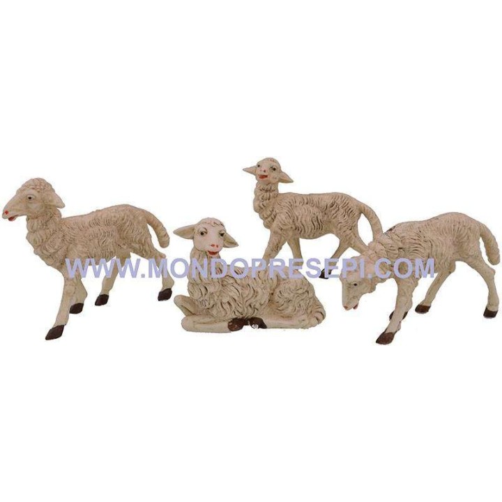 Conjunto de 4 ovejas para estatuas de 20-24 cm