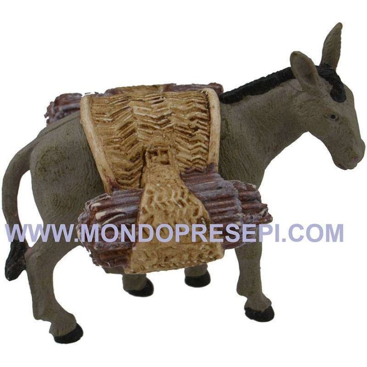 Burro con haces de leña