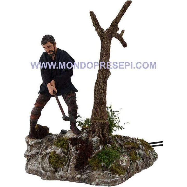 Boscaiolo cm 30 che abbatte l'albero