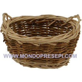 Cesta de mimbre con 2 asas de 10 cm
