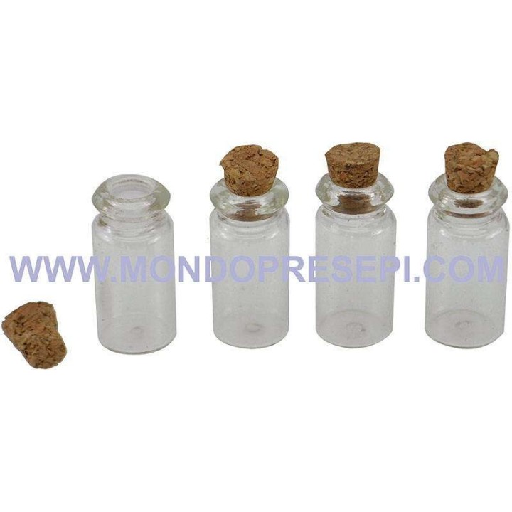 Set 4 vasetti in vetro 2,5 cm