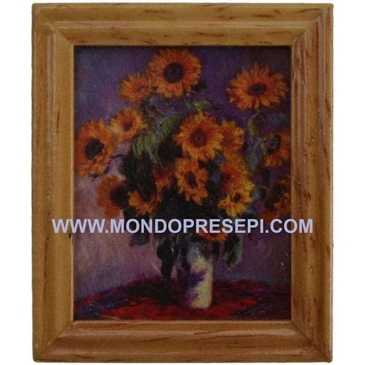 Cuadro con girasoles 4,8x5,8 cm