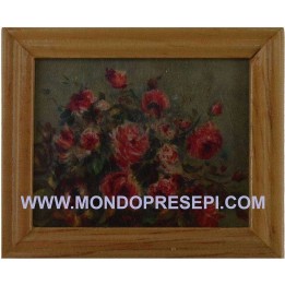 Cuadro con flores 5,8x4,8 cm