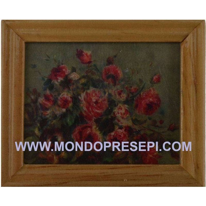 Quadro con fiori 5,8x4,8 cm