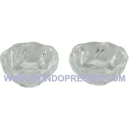 Set 2 vasetti in vetro ø 1,5 cm