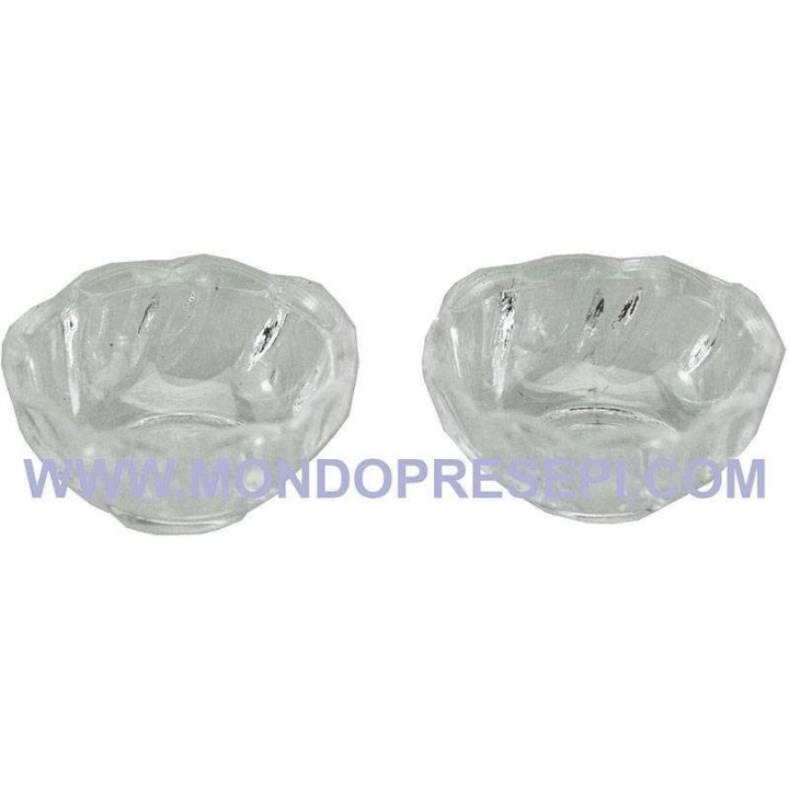 Set of 2 glass jars ø 1.5 cm